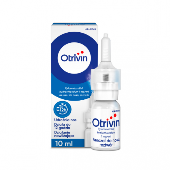 Otrivin 1 mg/ml, aerozol do nosa, 10 ml Otrivin 1 mg/ml, aerozol do nosa, 10 ml - zdjęcie produktu
