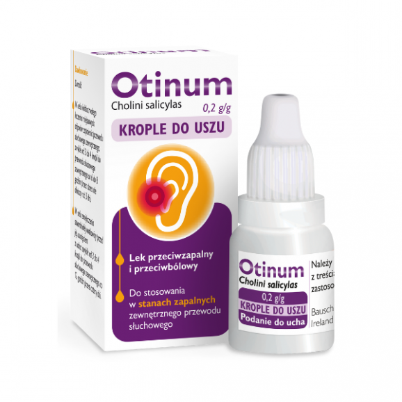 Otinum 0,2 g/g, krople do uszu, 10 g - zdjęcie produktu