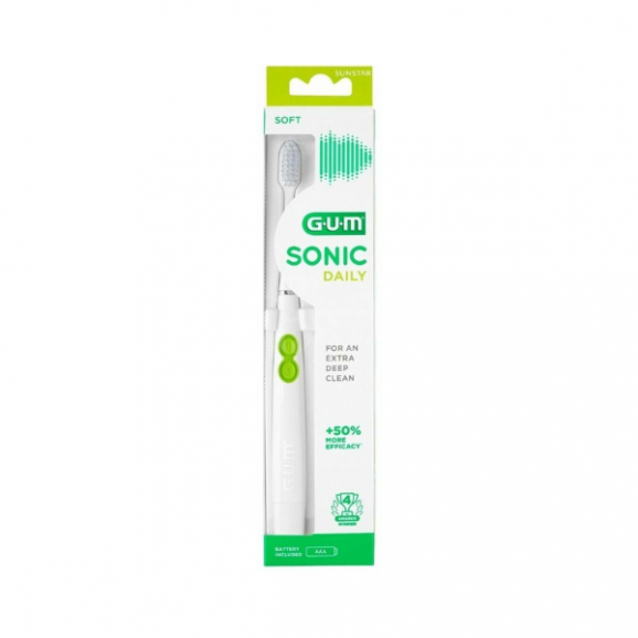 Sunstar Gum Sonic Daily, szczoteczka do zębów soniczna, biała, 1 szt. - zdjęcie produktu