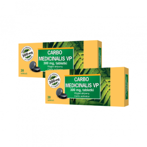 Carbo medicinalis VP 0,3 g, tabletki, 2 x 20 szt. - zdjęcie produktu