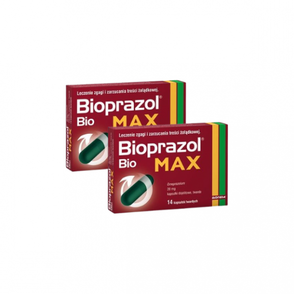 Bioprazol Bio Max, 20 mg, kapsułki dojelitowe twarde, 2 x 14 szt. - zdjęcie produktu