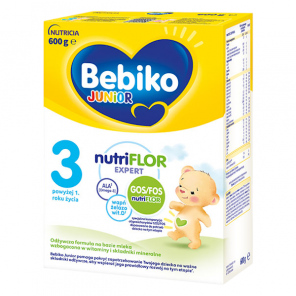 Bebiko Junior 3 Nutriflor Expert, odżywcza formuła na bazie mleka, 600 g - zdjęcie produktu