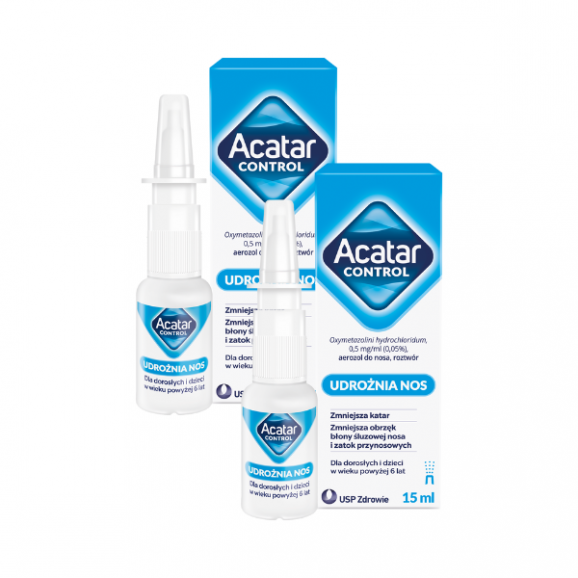 Acatar Control 0,5 mg/ ml, aerozol do nosa, roztwór, 2 x 15 ml Acatar Control 0,5 mg/ ml, aerozol do nosa, roztwór, 2 x 15 ml - zdjęcie produktu