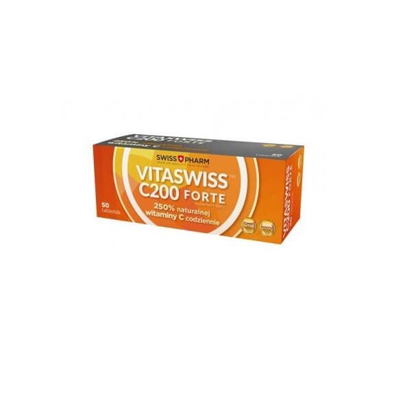 Swiss Pharm Vitaswiss C200 Forte, tabletki, 50 szt., KRÓTKA DATA - [29.08.2025] - zdjęcie produktu