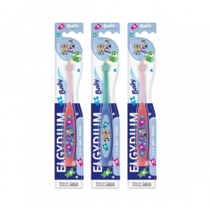 Elgydium Baby, szczoteczka do zębów dla dzieci 0-2 lat, 3 x 1 szt. - zdjęcie produktu