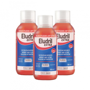 Eludril Extra, płyn do płukania jamy ustnej, 3 x 300 ml - zdjęcie produktu