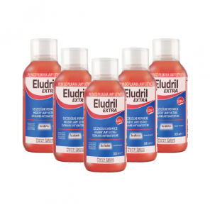 Eludril Extra, płyn do płukania jamy ustnej, 5 x 300 ml - zdjęcie produktu