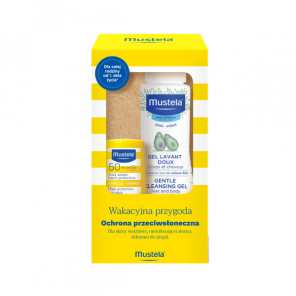 Mustela Sun Wakacyjna Przygoda Sztyft przeciwsłoneczny + Delikatny żel do mycia, zestaw, 1 szt. - zdjęcie produktu