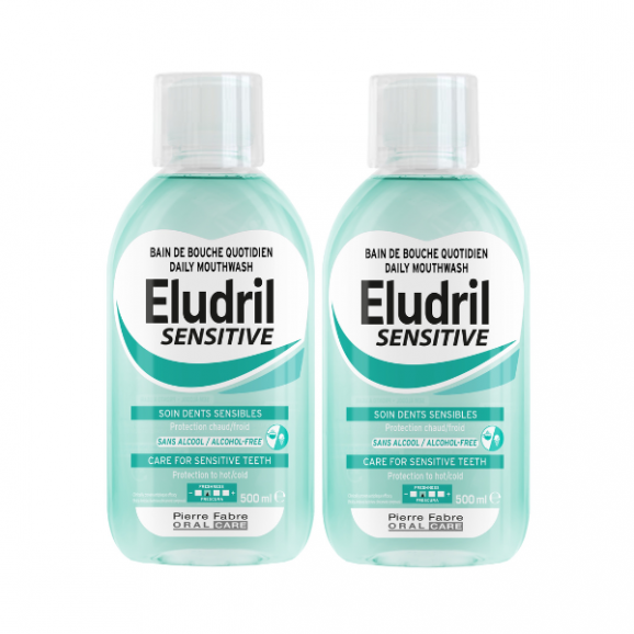 Eludril Sensitive, płyn do płukania jamy ustnej, 2 x 500 ml - zdjęcie produktu
