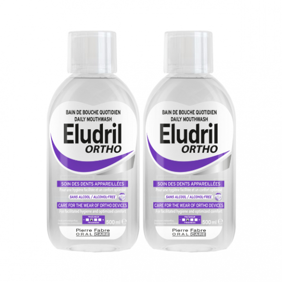 Eludril Ortho, płyn do płukania jamy ustnej, 2 x 500 ml - zdjęcie produktu