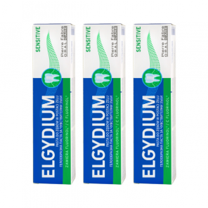 Elgydium Sensitive, pasta do zębów w postaci żelu, 3 x 75 ml - zdjęcie produktu
