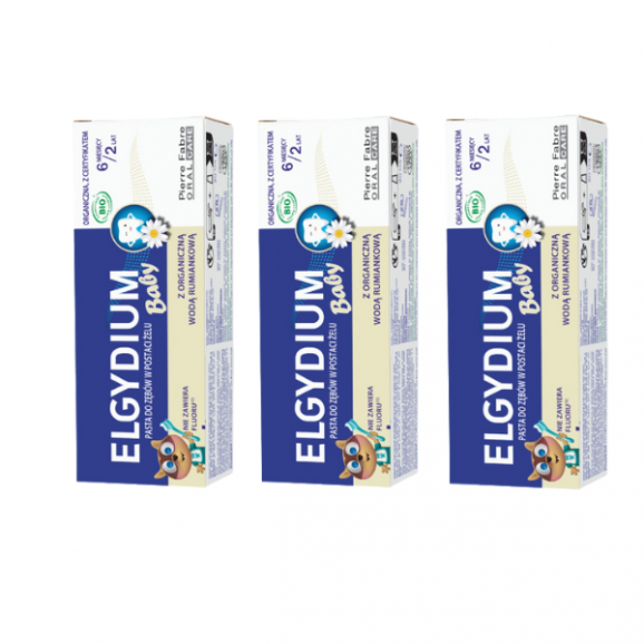 Elgydium Baby, żel do zębów dla dzieci od 6 m, 3 x 30 ml - zdjęcie produktu