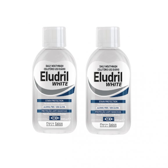 Eludril White, płyn do płukania jamy ustnej, 2 x 500 ml Eludril White, płyn do płukania jamy ustnej, 2 x 500 ml - zdjęcie produktu