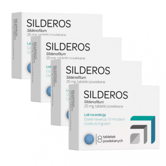 Apteo Med Silderos 25 mg, tabletki powlekane, 4 x 8 szt. Apteo Med Silderos 25 mg, tabletki powlekane, 4 x 8 szt. - zdjęcie produktu