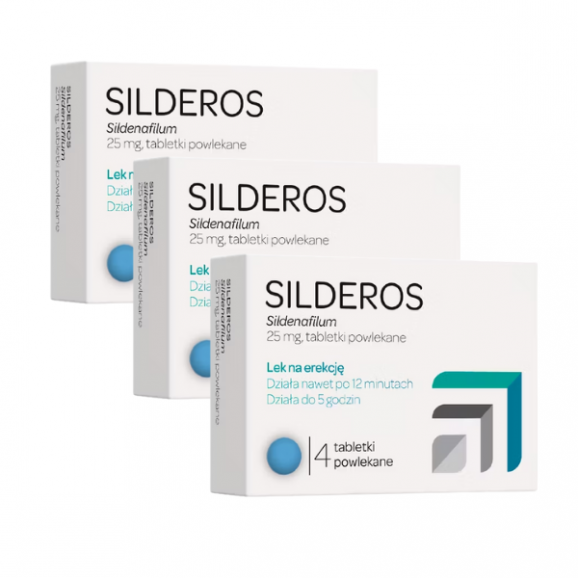 Apteo Med Silderos 25 mg, tabletki powlekane, 3 x 4 szt. Apteo Med Silderos 25 mg, tabletki powlekane, 3 x 4 szt. - zdjęcie produktu