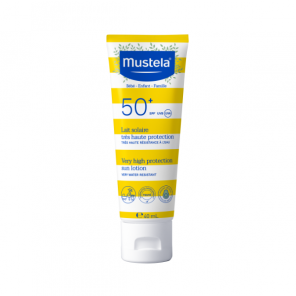 Mustela Sun, mleczko przeciwsłoneczne do twarzy i ciała, SPF 50+, 40 ml - zdjęcie produktu