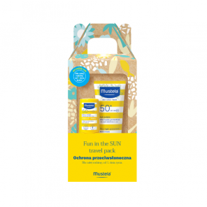 Mustela Sun Fun In The Sun Travel Pack, Mleczko + Sztyft przeciwsłoneczny, zestaw, 1 szt. - zdjęcie produktu