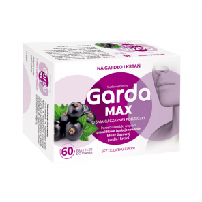 Garda Max, smak czarna porzeczka, pastylki do ssania, 60 szt - zdjęcie produktu