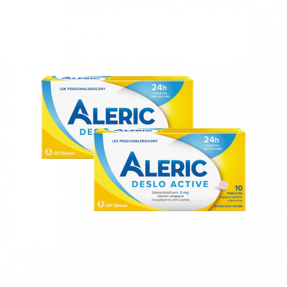 Aleric Deslo Active 5 mg, tabletki ulegające rozpadowi w jamie ustnej, 2 x 10 szt. - zdjęcie produktu