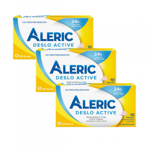 Aleric Deslo Active 5 mg, tabletki ulegające rozpadowi w jamie ustnej, 3 x 10 szt. - zdjęcie produktu