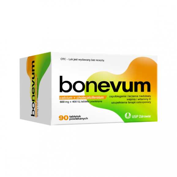 Bonevum 600 mg + 400 I.U., tabletki powlekane, 90 szt. - zdjęcie produktu