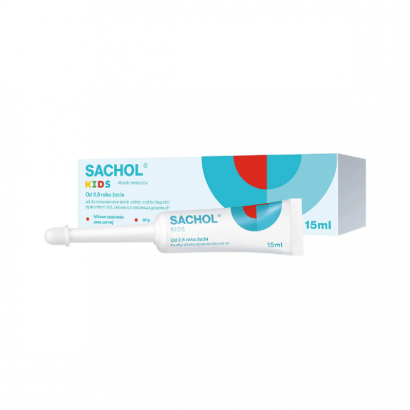Sachol Kids na afty i aftowe zapalenie jamy ustnej, żel, 15 ml - zdjęcie produktu