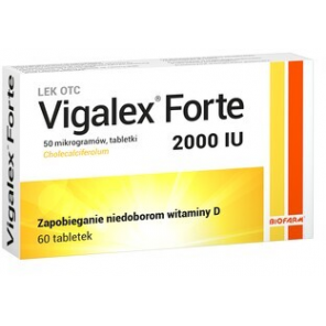 Vigalex Forte, 2000 IU, tabletki, 60 szt., KRÓTKA DATA - [30.09.2025] - zdjęcie produktu