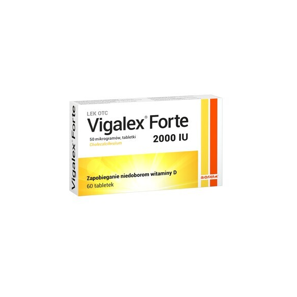 Vigalex Forte, 2000 IU, tabletki, 60 szt., KRÓTKA DATA - [30.09.2025] - zdjęcie produktu