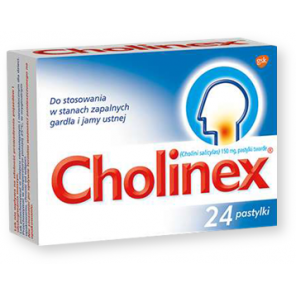 Cholinex, 150 mg, pastylki do ssania, 24 szt., KRÓTKA DATA - [30.09.2025] - zdjęcie produktu
