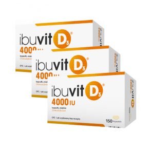 Ibuvit D3 4000 IU, kapsułki miękkie, 3 x 150 szt. - zdjęcie produktu
