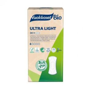 Vuokkoset Bio Ultra Light, wkładki higieniczne z organicznej bawełny, 24 szt., KRÓTKA DATA - [27.09.2025] - zdjęcie produktu
