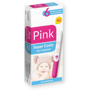 Domowe Laboratorium, Pink Strumieniowy Super Czuły test ciążowy, 1 szt. - zdjęcie produktu