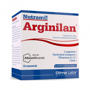 Olimp Nutramil Complex Arginilan, smak cytrynowy, saszetki, 14 szt. - zdjęcie produktu