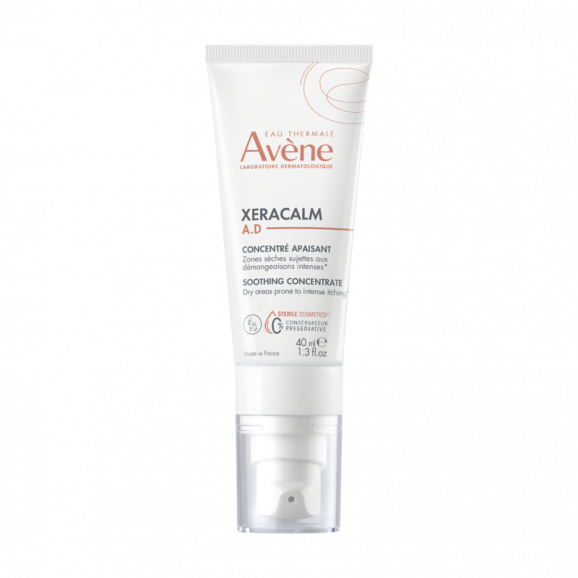 Avene Eau Thermale XeraCalm A.D, koncentrat kojący, do twarzy i ciała, skóra podrażniona, atopowa i swędząca, 40 ml Avene Eau Thermale XeraCalm A.D, koncentrat kojący, do twarzy i ciała, skóra podrażniona, atopowa i swędząca, 40 ml - zdjęcie produktu