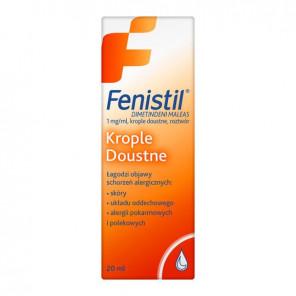Fenistil 1 mg/ ml, krople doustne, 20 ml, KRÓTKA DATA - [30.09.2025] - zdjęcie produktu