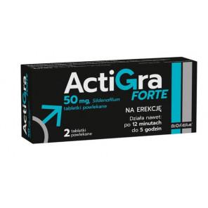 Actigra Forte 50 mg, tabletki powlekane, 2 szt., KRÓTKA DATA - [30.09.2025] - zdjęcie produktu