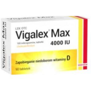 Vigalex Max, 4000 IU witamina D, tabletki, 90 szt., KRÓTKA DATA - [30.09.2025] - zdjęcie produktu