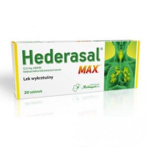 Hederasal Max, lek wykrztuśny, tabletki, 20 szt., KRÓTKA DATA - [30.09.2025] - zdjęcie produktu