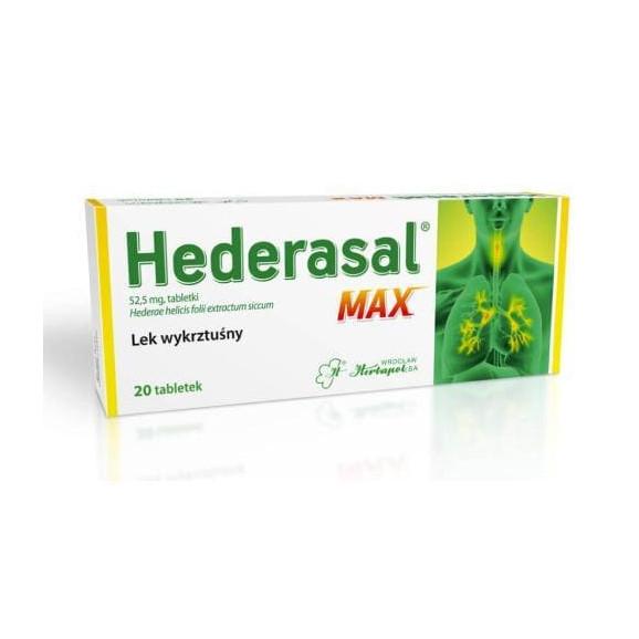 Hederasal Max, lek wykrztuśny, tabletki, 20 szt., KRÓTKA DATA - [30.09.2025] - zdjęcie produktu