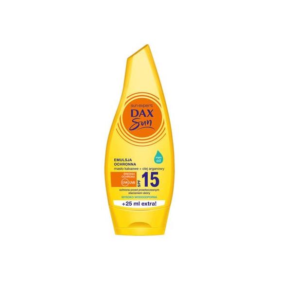Dax Sun, emulsja ochronna do opalania z masłem kakaowym i olejem arganowym, SPF 15, 175 ml - zdjęcie produktu