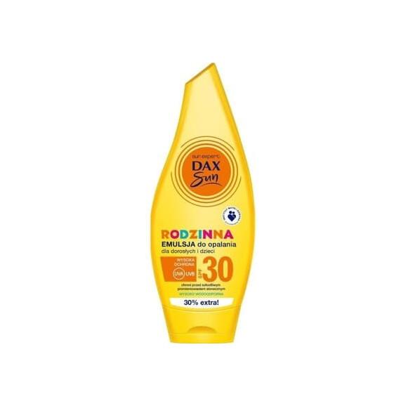 Dax Sun, rodzinna emulsja do opalania dla dorosłych i dzieci, SPF 30, 250 ml Dax Sun, rodzinna emulsja do opalania dla dorosłych i dzieci, SPF 30, 250 ml - zdjęcie produktu