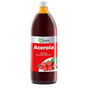 Acerola, sok, 1000 ml (EkaMedica), KRÓTKA DATA - [02.10.2025] - zdjęcie produktu