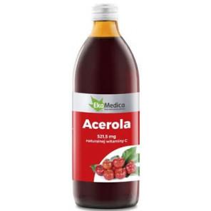 EkaMedica Acerola, sok, 500 ml, KRÓTKA DATA - [04.10.2025] - zdjęcie produktu