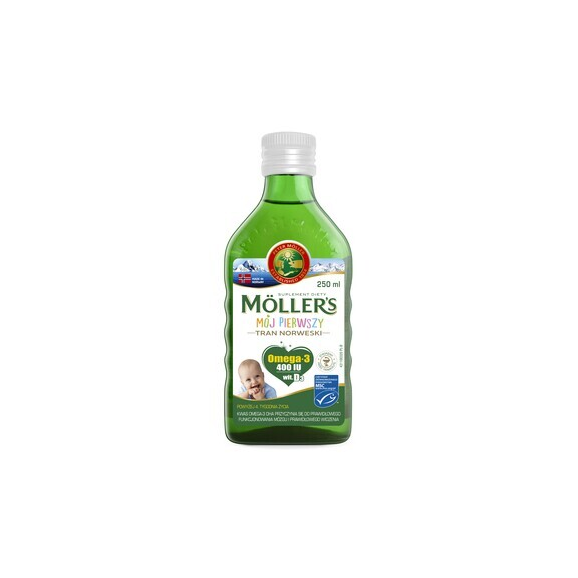 [31.10.2025] Mollers Mój Pierwszy Tran Norweski, płyn, 250 ml, KRÓTKA DATA - [31.10.2025] - zdjęcie produktu