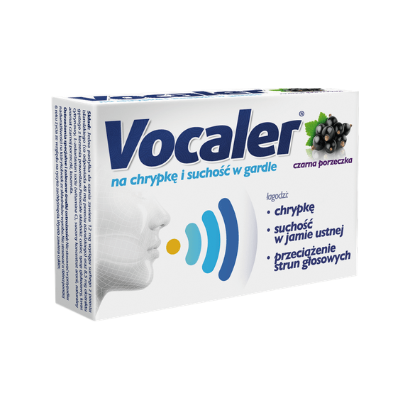 Vocaler, pastylki do ssania, czarna porzeczka, 12 szt., KRÓTKA DATA - [31.10.2025] - zdjęcie produktu