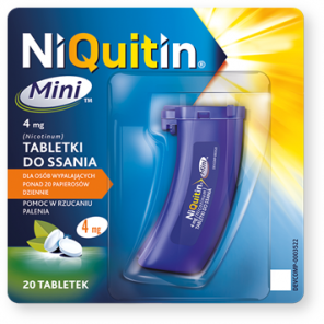 Niquitin Mini, 4 mg, tabletki do ssania, 20 szt., KRÓTKA DATA - [31.10.2025] - zdjęcie produktu