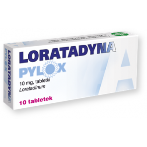 Loratadyna Pylox, 10 mg, tabletki, 10 szt., KRÓTKA DATA - [31.10.2025] - zdjęcie produktu