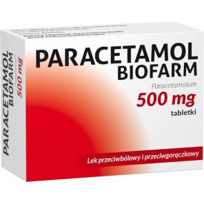 Paracetamol Biofarm, 500 mg, tabletki, 20 szt., KRÓTKA DATA - [31.10.2025] - zdjęcie produktu