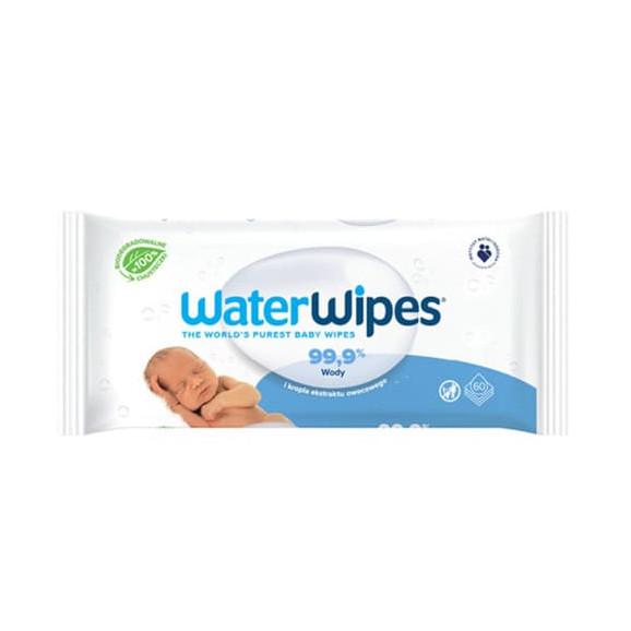 Chusteczki nawilżające, Waterwipes Bio biodegradowalne, Fruit Extract, 60 szt., KRÓTKA DATA - [31.10.2025] - zdjęcie produktu