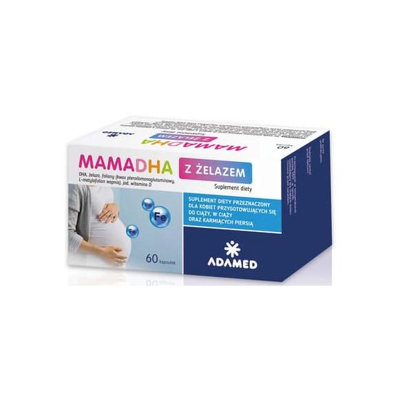 MamaDHA z żelazem, kapsułki, 60 szt., KRÓTKA DATA - [31.10.2025] - zdjęcie produktu
